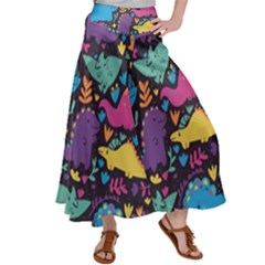 Dino Cute Satin Palazzo Pants