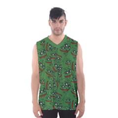 Pepe The Frog Perfect A-ok Handsign Pattern Praise Kek Kekistan Smug Smile Meme Green Background Men s Sportswear by snek