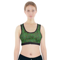 Pepe The Frog Perfect A-ok Handsign Pattern Praise Kek Kekistan Smug Smile Meme Green Background Sports Bra With Pocket by snek