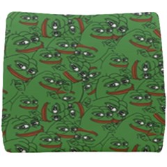 Pepe The Frog Perfect A-ok Handsign Pattern Praise Kek Kekistan Smug Smile Meme Green Background Seat Cushion by snek