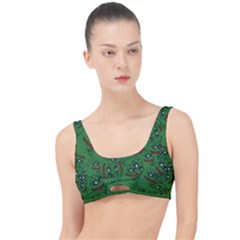 Pepe The Frog Perfect A-ok Handsign Pattern Praise Kek Kekistan Smug Smile Meme Green Background The Little Details Bikini Top by snek