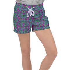 The Most Beautiful Flower Forest On Earth Women s Velour Lounge Shorts by pepitasart