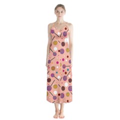 Sweet Candy Button Up Chiffon Maxi Dress