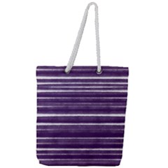 Bandes Peinture Violet  Full Print Rope Handle Tote (large) by kcreatif