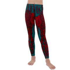 Lianas Of Roses In The Rain Forrest Kids  Lightweight Velour Leggings by pepitasart