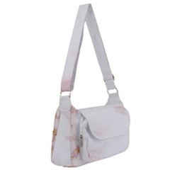 Pink And White Marble Texture With Gold Intrusions Pale Rose Background Multipack Bag by genx