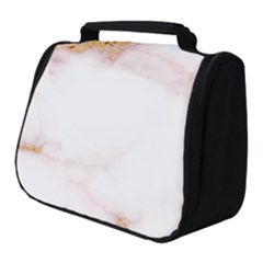 Pink And White Marble Texture With Gold Intrusions Pale Rose Background Full Print Travel Pouch (small)