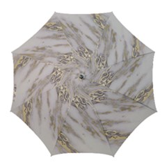 Marble With Metallic Gold Intrusions On Gray White Stone Texture Pastel Rose Pink Background Golf Umbrellas by genx