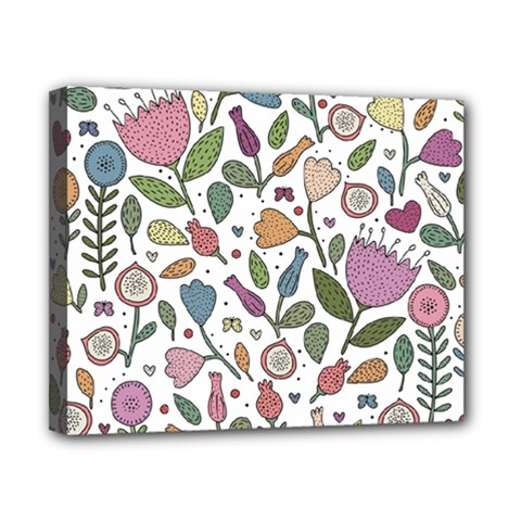 Floral Pattern Canvas 10  X 8  (stretched) by Valentinaart