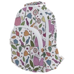 Floral pattern Rounded Multi Pocket Backpack