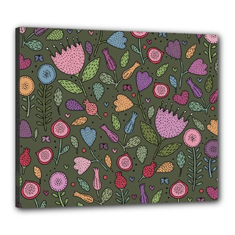 Floral pattern Canvas 24  x 20  (Stretched)