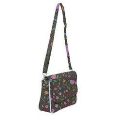 Floral pattern Shoulder Bag with Back Zipper