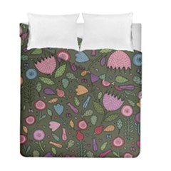 Floral Pattern Duvet Cover Double Side (full/ Double Size) by Valentinaart