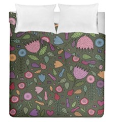 Floral Pattern Duvet Cover Double Side (queen Size) by Valentinaart