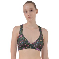 Floral pattern Sweetheart Sports Bra