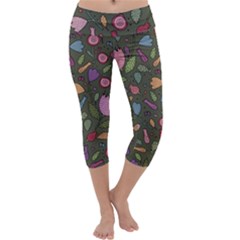 Floral pattern Capri Yoga Leggings