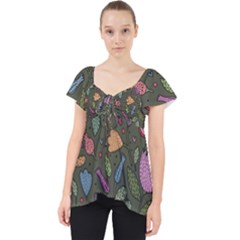 Floral pattern Lace Front Dolly Top