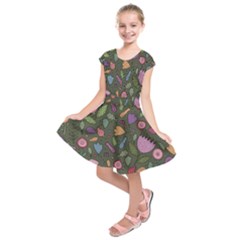 Floral pattern Kids  Short Sleeve Dress