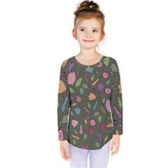 Floral pattern Kids  Long Sleeve Tee