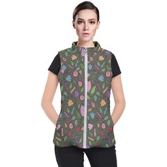 Floral pattern Women s Puffer Vest