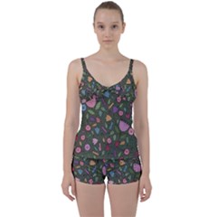 Floral pattern Tie Front Two Piece Tankini