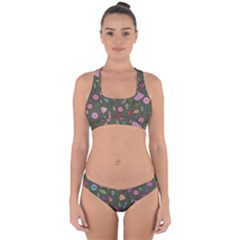 Floral pattern Cross Back Hipster Bikini Set