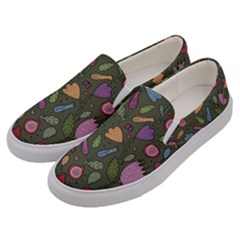 Floral pattern Men s Canvas Slip Ons