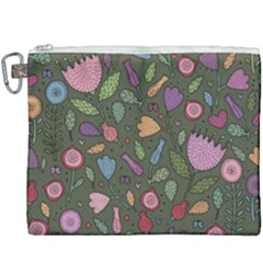 Floral pattern Canvas Cosmetic Bag (XXXL)