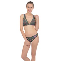 Floral pattern Classic Banded Bikini Set 