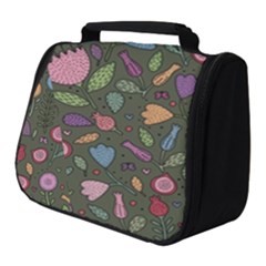 Floral pattern Full Print Travel Pouch (Small)