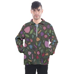 Floral pattern Men s Half Zip Pullover