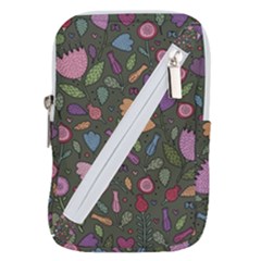 Floral pattern Belt Pouch Bag (Large)