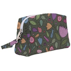 Floral pattern Wristlet Pouch Bag (Large)