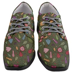 Floral pattern Women Heeled Oxford Shoes