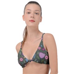 Floral pattern Knot Up Bikini Top