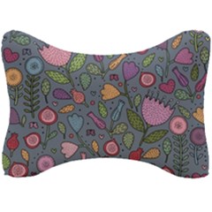 Floral Pattern Seat Head Rest Cushion by Valentinaart