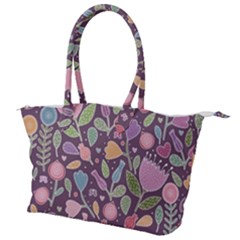 Floral Pattern Canvas Shoulder Bag by Valentinaart