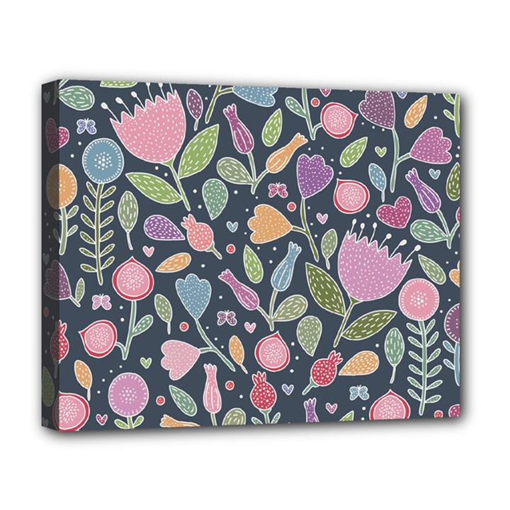 Floral pattern Deluxe Canvas 20  x 16  (Stretched)