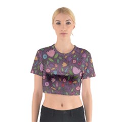 Floral Pattern Cotton Crop Top