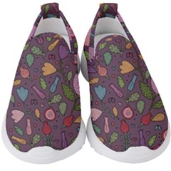 Floral Pattern Kids  Slip On Sneakers by Valentinaart