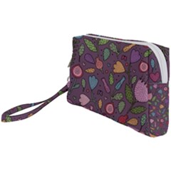 Floral Pattern Wristlet Pouch Bag (small) by Valentinaart