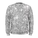 Silver and white Glitters metallic finish party texture background imitation Men s Sweatshirt View1