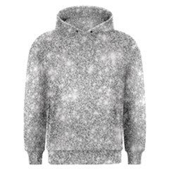 Silver And White Glitters Metallic Finish Party Texture Background Imitation Men s Overhead Hoodie by genx