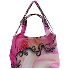 Decorative Elegant Roses Double Compartment Shoulder Bag by FantasyWorld7