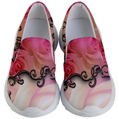 Decorative Elegant Roses Kids Lightweight Slip Ons by FantasyWorld7