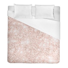 Rose Gold Pink Glitters Metallic Finish Party Texture Imitation Pattern Duvet Cover (full/ Double Size) by genx