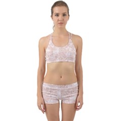 Rose Gold Pink Glitters Metallic Finish Party Texture Imitation Pattern Back Web Gym Set by genx