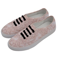 Rose Gold Pink Glitters Metallic Finish Party Texture Imitation Pattern Men s Classic Low Top Sneakers by genx