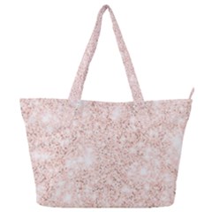 Rose Gold Pink Glitters Metallic Finish Party Texture Imitation Pattern Full Print Shoulder Bag by genx