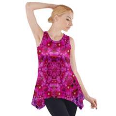 Flower Suprise To Love And Enjoy Side Drop Tank Tunic by pepitasart